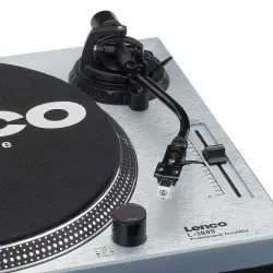 LENCO L-3809ME Turntable - Direct Drive, USB Metalik Mavi Pikap - 4