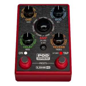 Line 6 POD Express Gitar Amfi ve Efekt İşlemci Pedalı (Kırmızı) - 2