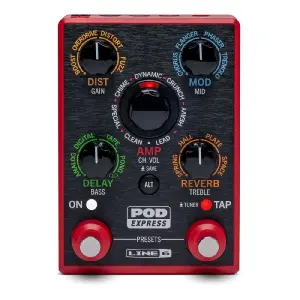 Line 6 POD Express Gitar Amfi ve Efekt İşlemci Pedalı (Kırmızı) - 3