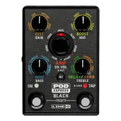 Line 6 POD Express Gitar Amfi ve Efekt İşlemci Pedalı (Siyah) - 1