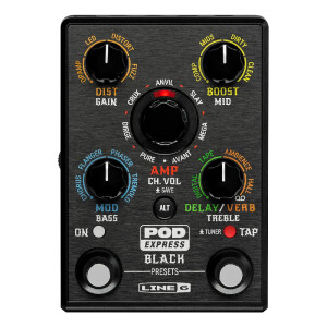 Line 6 POD Express Gitar Amfi ve Efekt İşlemci Pedalı (Siyah) - Line 6