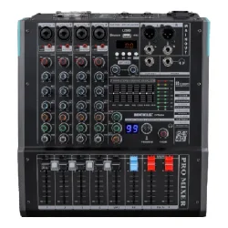 Mächtig GPM604 4 Kanal 500W 99 DSP Efektli Bluetooth USB Power Mikser - mächtig