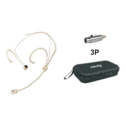 Mächtig HF603C 6mm Uni-Directional Ten Rengi 4m Kablolu Headset Kafa Mikrofonu (3 Pin Mini XLR) - mächtig