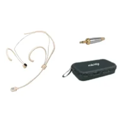 Mächtig HF606 6mm Uni-Directional Ten Rengi 4m Kablolu Headset Kafa Mikrofonu (3.5mm Jak) - mächtig