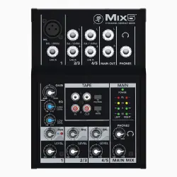Mackie MIX5 5 Kanallı Kompakt Mikser - 3