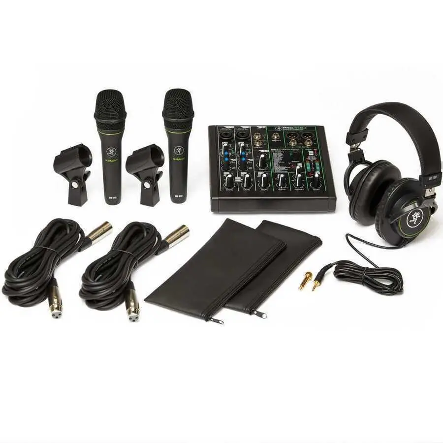 Mackie Performer Bundle 6-Channel Mixer, Two Dynamic Vocal Microphones, and Headphones - 1