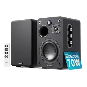 Majority D70X Aktif Bluetooth Raf Tipi Hoparlör (Siyah) - 1