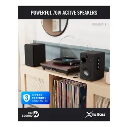 Majority D70X Aktif Bluetooth Raf Tipi Hoparlör (Siyah) - 2