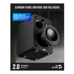 Majority D70X Aktif Bluetooth Raf Tipi Hoparlör (Siyah) - 3