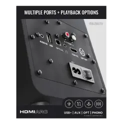 Majority D70X Aktif Bluetooth Raf Tipi Hoparlör (Siyah) - 5