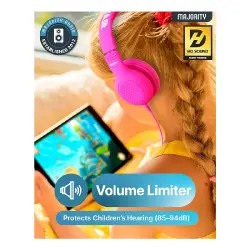 Majority Superstar Kids Kablolu Çocuklar İçin Kafa Üstü Kulaklık (Pembe) - 2