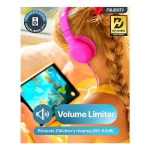 Majority Superstar Kids Kablolu Çocuklar İçin Kafa Üstü Kulaklık (Pembe) - 2