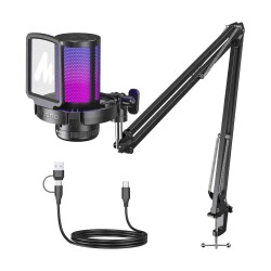 Maono DGM20S Gamerwave Condenser USB Oyun RGB Mikrofonu - Maono