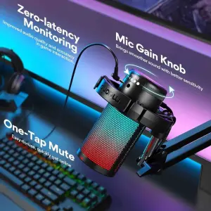 Maono DGM20S Gamerwave Condenser USB Oyun RGB Mikrofonu - 2