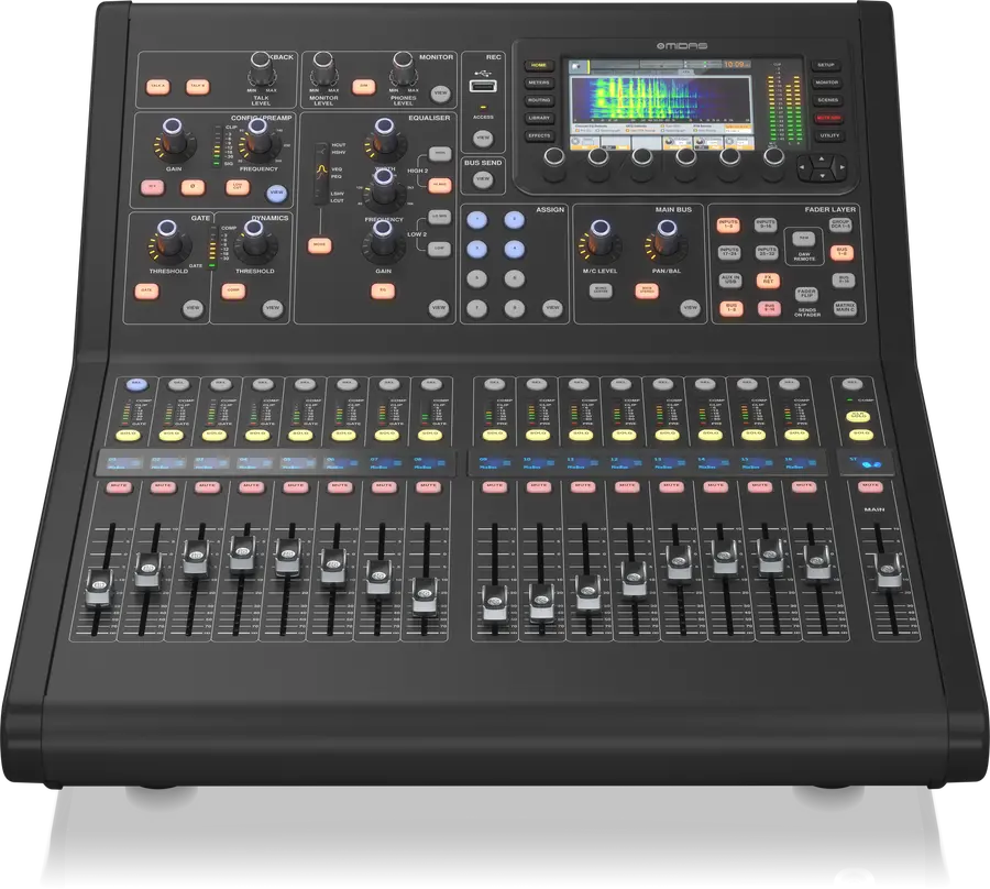 MIDAS - MIDAS M32R LIVE Digital Console for Live and Studio with 40 Input Channels, 16 Midas PRO Microphone Preamplifiers and 25 Mix Buses and Live Multitrack Recording