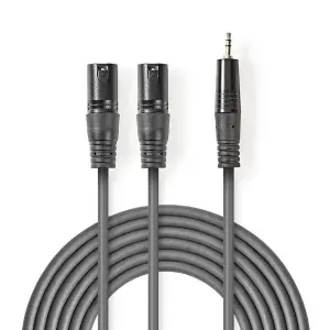 Nedis Cable 2x XLR 3-Pin Erkek - 3.5 mm Erkek 3m Kablo - 1