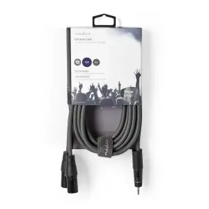 Nedis Cable 2x XLR 3-Pin Erkek - 3.5 mm Erkek 3m Kablo - 3