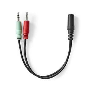 Nedis Cable 3.5 mm Dişi - 2x 3.5 mm Erkek 0.12m Çevirici - 1