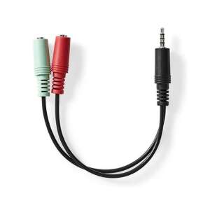 Nedis Cable 3.5 mm Erkek - 2x 3.5 mm Dişi 0.20m Çevirici Kablo - 1