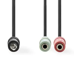 Nedis Cable 3.5 mm Erkek - 2x 3.5 mm Dişi Çevirici Kablo - 2