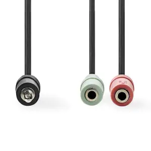 Nedis Cable 3.5 mm Erkek - 2x 3.5 mm Dişi Çevirici Kablo - 2