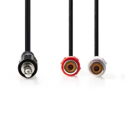 Nedis Cable 3.5 mm Erkek - 2x RCA Dişi 0.20 Stereo Kablo - 2