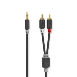 Nedis Cable 3.5 mm Erkek - 2x RCA Erkek Kablo 2m - 1