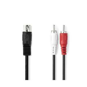 Nedis Cable 5 Pin DIN Erkek - 2x RCA Erkek 1m Çevirici Kablo - 1