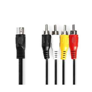 Nedis Cable 5 Pin DIN Erkek - 4x RCA Erkek 1m Çevirici Kablo - 1