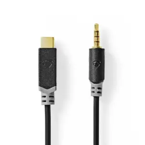 Nedis Cable USB-C Erkek - 3.5 mm Erkek 1 m Altın Kaplama Kablo - 1