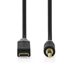 Nedis Cable USB-C Erkek - 3.5 mm Erkek 1 m Altın Kaplama Kablo - 2