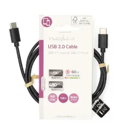 Nedis USB-C - USB-C 2.0 Şarj ve Veri Kablosu (1.00 m) - 3