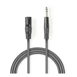 Nedis XLR Erkek - 6.35 mm Erkek Balanslı Ses Kablosu (1.50 m) - Nedis Cable