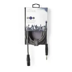 Nedis XLR Erkek - 6.35 mm Erkek Balanslı Ses Kablosu (1.50 m) - 5