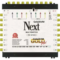 Next&NextStar Next YE-10/16 Hybrid Sonlu ve Kaskatlı Bir Arada Gold Plus Multiswitch Uydu Santrali - Next&NextStar