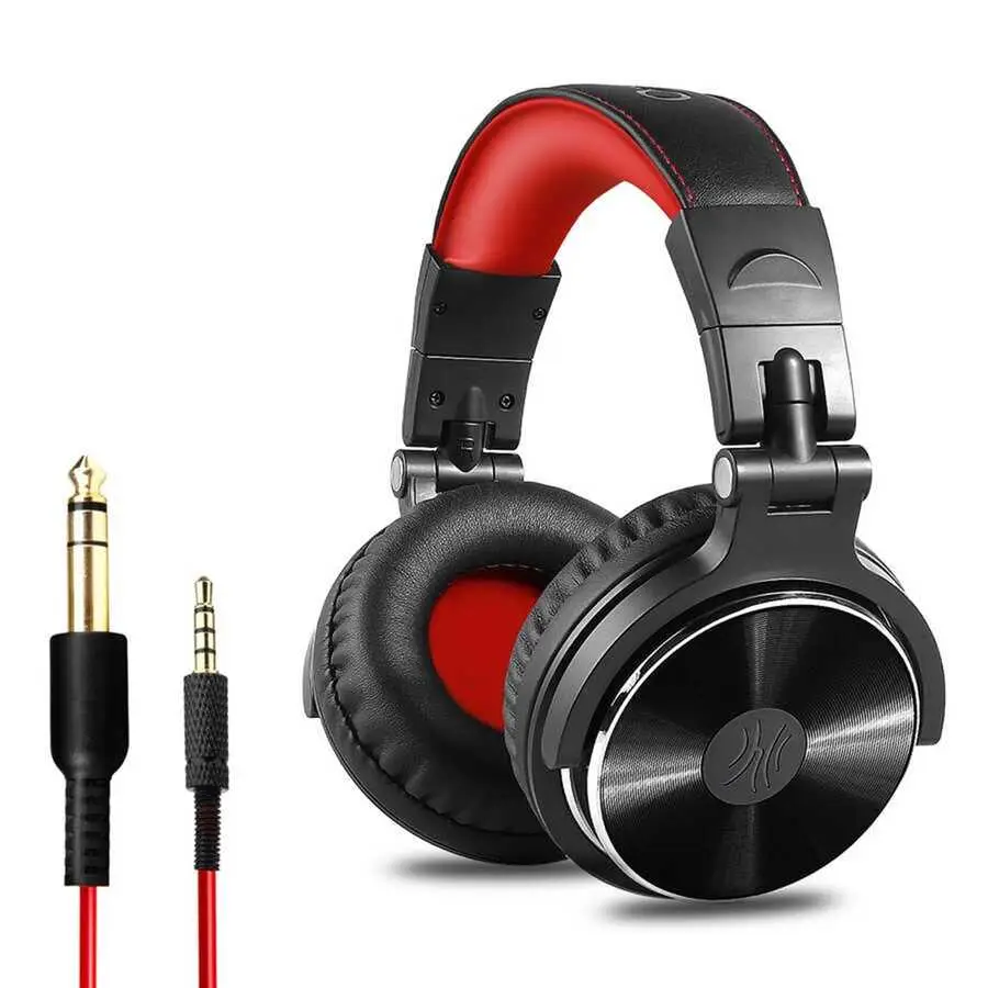 OneOdio Pro10 Kulak Üstü Kablolu DJ Kulaklığı (Kırmızı) - 2