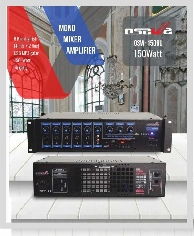 Osawa 1506 6 Kanal 150 Watt 4 Mik 2 Line - Osawa