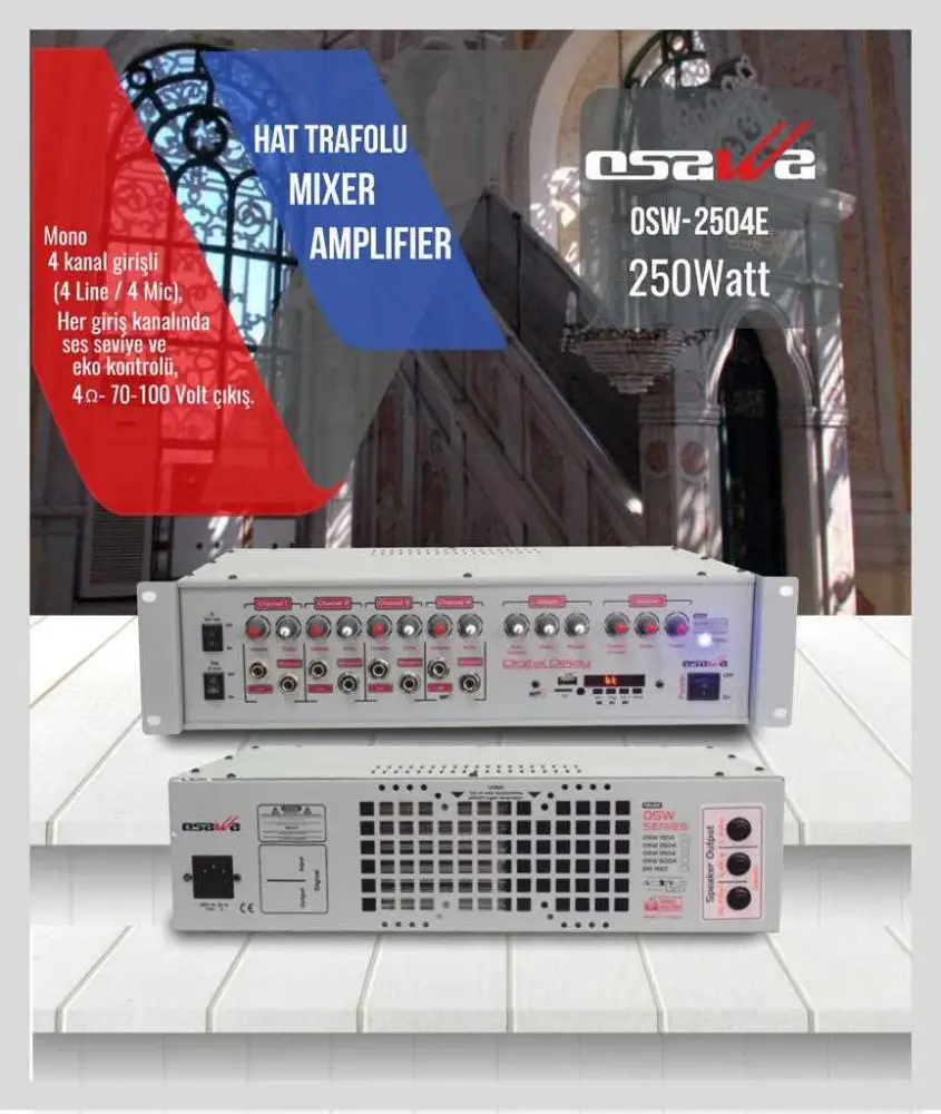 Osawa 2504 4 Kanal 250 Watt 4 Mik 4 Line - Osawa