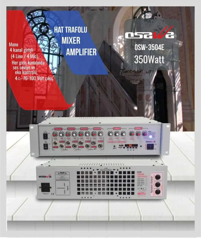 Osawa 3504 4 Kanal 350 Watt 4 Mik 4 Line - Osawa