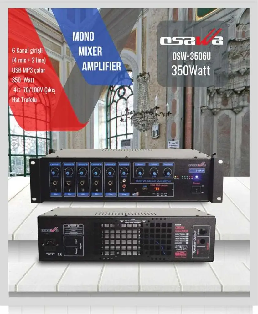 Osawa 3506 6 Kanal 350 Watt 4 Mik 2 Line - Osawa