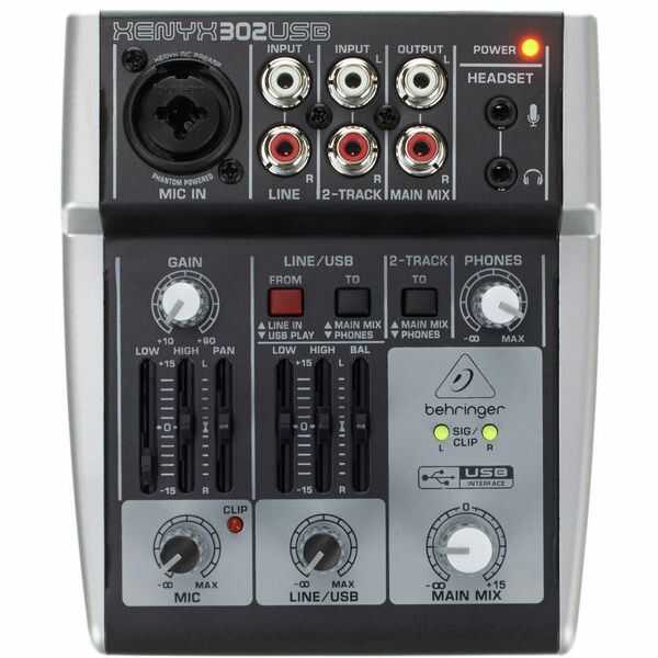 Behringer - [OUTLET] Behringer Xenyx 302usb 3 Kanal Usb Ses Kartlı Stüdyo Mikseri