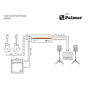 Palmer RIVER inn 2 Kanallı Aktif DI Box - 17