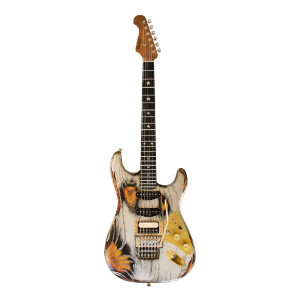 Paoletti Alfa Loft HSS Elektro Gitar (590 Heavy Black & Silver – Schaller Bridge) - Paoletti