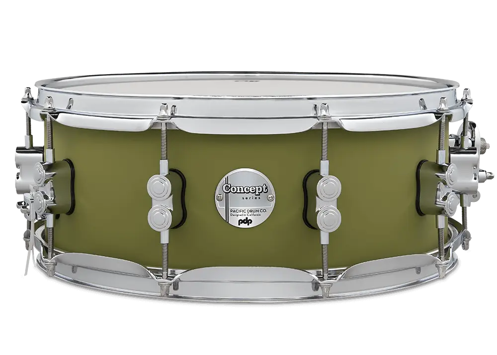 PDP Drums PDCM5514SSSF 14x5.5 inç Concept Akçaağaç Trampet (Saten Zeytin Yeşili) - PDP Drums
