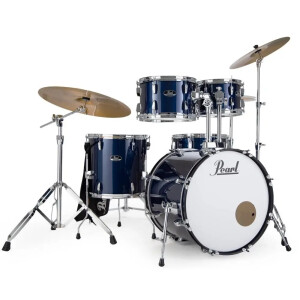 PEARL RS505BC/C743 Roadshow Royal Blue Metallic 5 Parça (20B/10T/12T/14F/14S) Aksamlı ve Sabian Zilli Akustik Davul Seti - Pearl