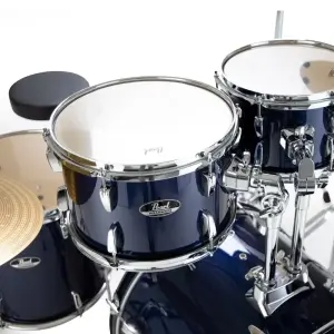 PEARL RS505BC/C743 Roadshow Royal Blue Metallic 5 Parça (20B/10T/12T/14F/14S) Aksamlı ve Sabian Zilli Akustik Davul Seti - 2
