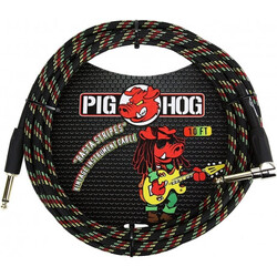 Pig Hog PCH10RAR 'rasta Stripes' Enstrüman Kablosu (3 Metre) - Pig Hog