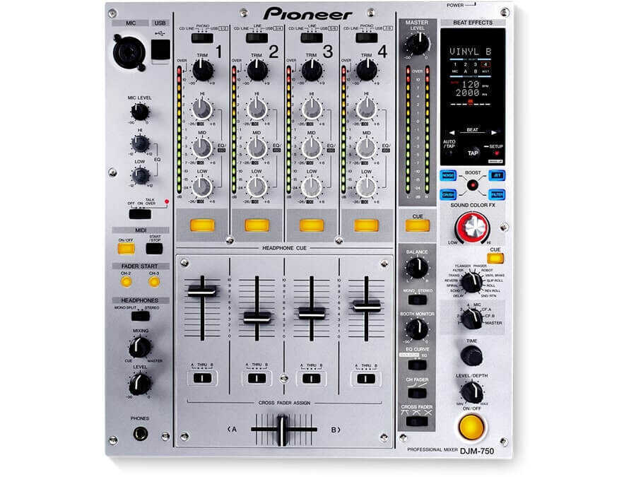 Pioneer DJ DJM-750 S 4 Kanal Ses Kartlı DJ Mikseri