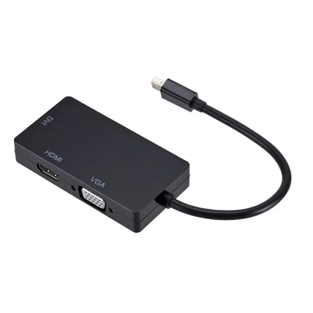 Powermaster PM-16102 Display Port to HDMI-VGA-DVI 3in1 Çevirici - 2