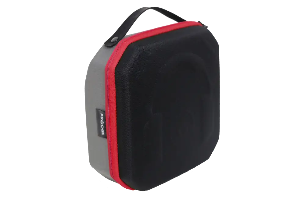 PROCASE Proform Serisi Gri/Siyah (Kırmızı Fermuar) Kulaklık Çantası - 1